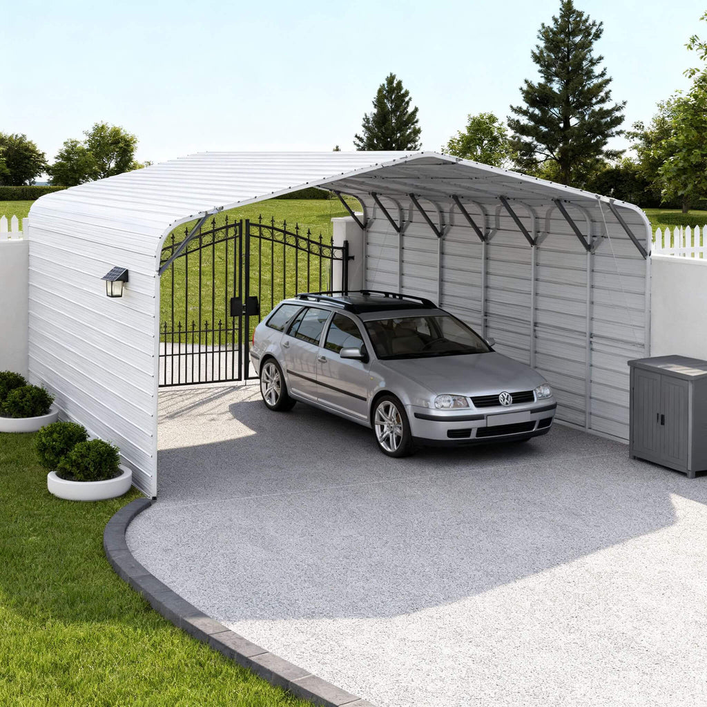 [20X30FT] Alora Heavy-Duty Outdoor Galvanized Steel Carport (SAK21596) – SAKSBY WHOLESALE, view 7