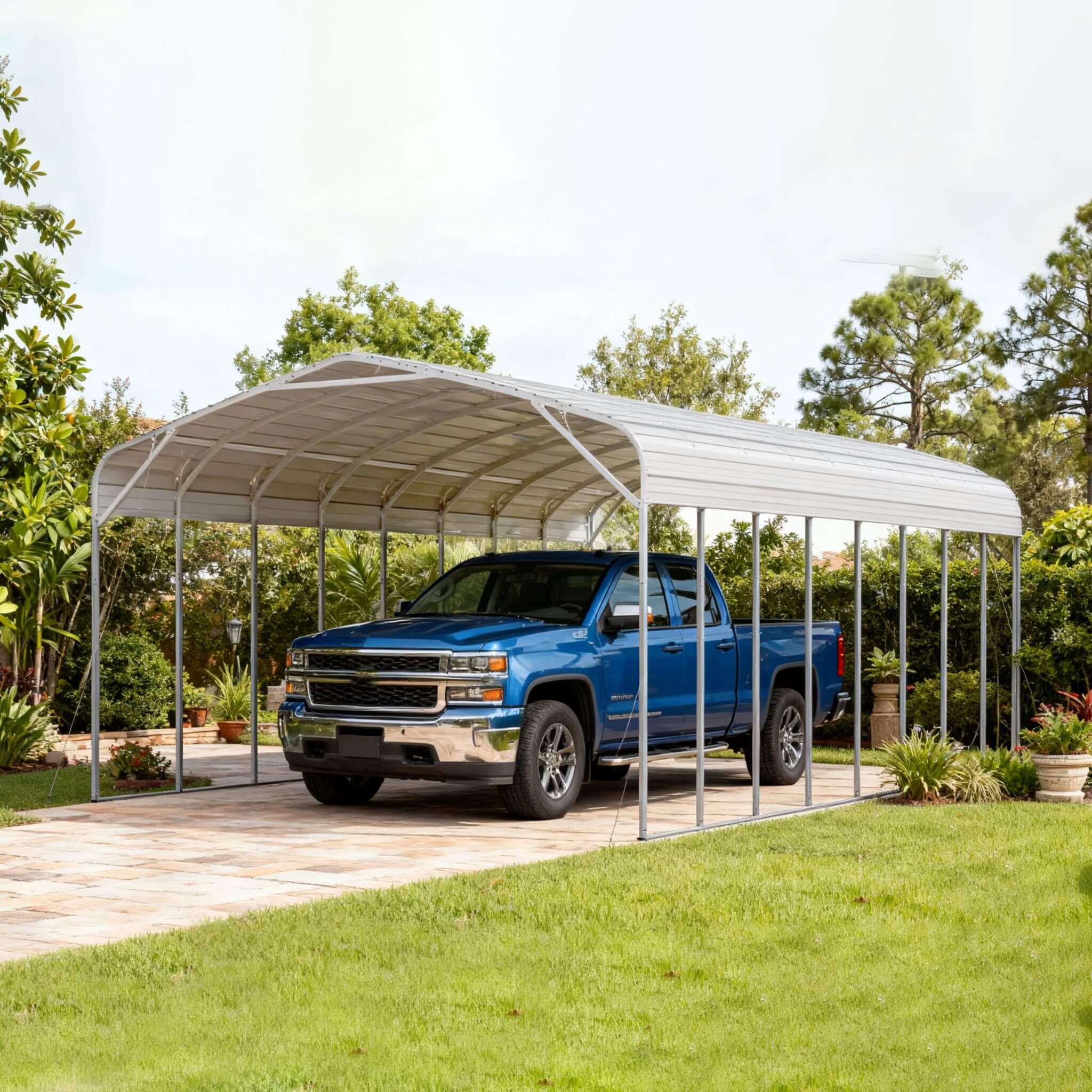 [20X40FT] Alora Heavy-Duty Outdoor High-Clearance Metal Carport (SAK67509) – SAKSBY WHOLESALE