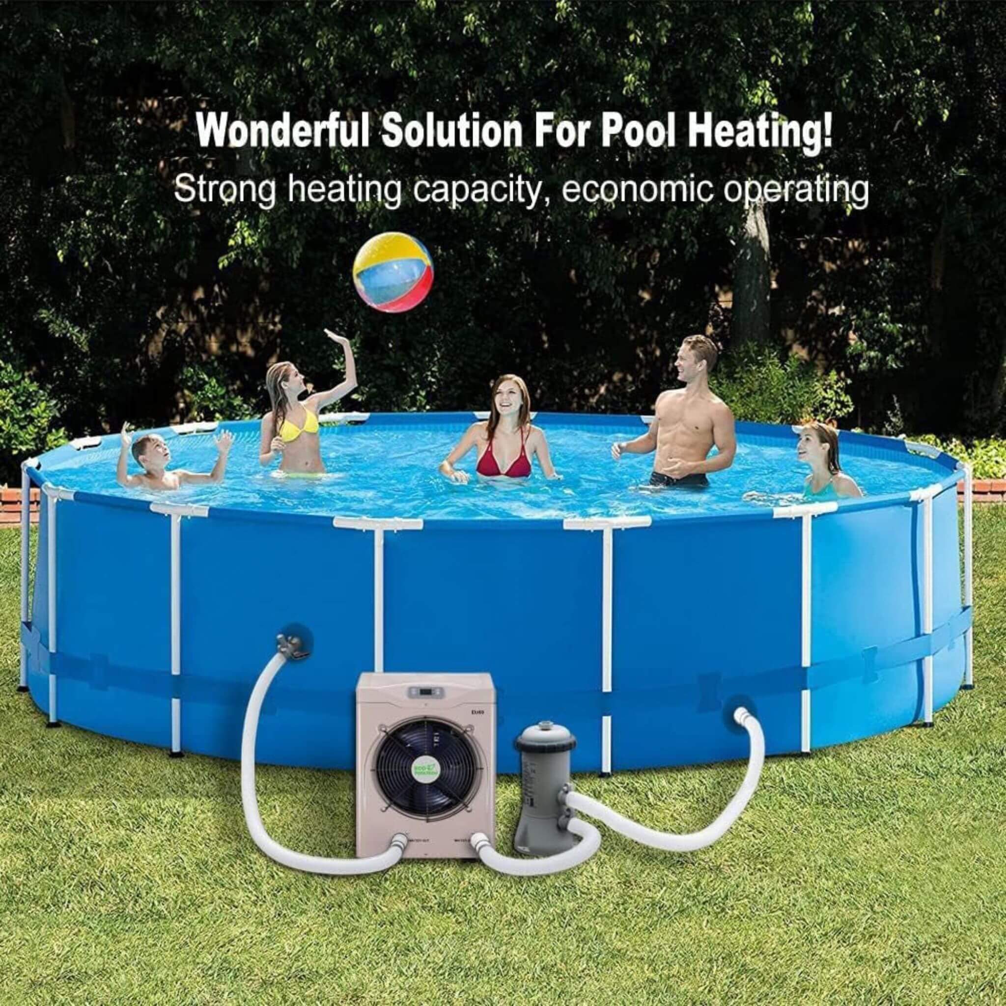 21-Inch Heavy-Duty 5K Gallons Electric Home Above And Inground Swimming Pool Heater Pump (SAK94751) – SAKSBY WHOLESALE, view 