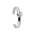 BodyCandy Sterling Silver 925 Cubic Zirconia Glamour Solitaire Toe Ring — main product shot