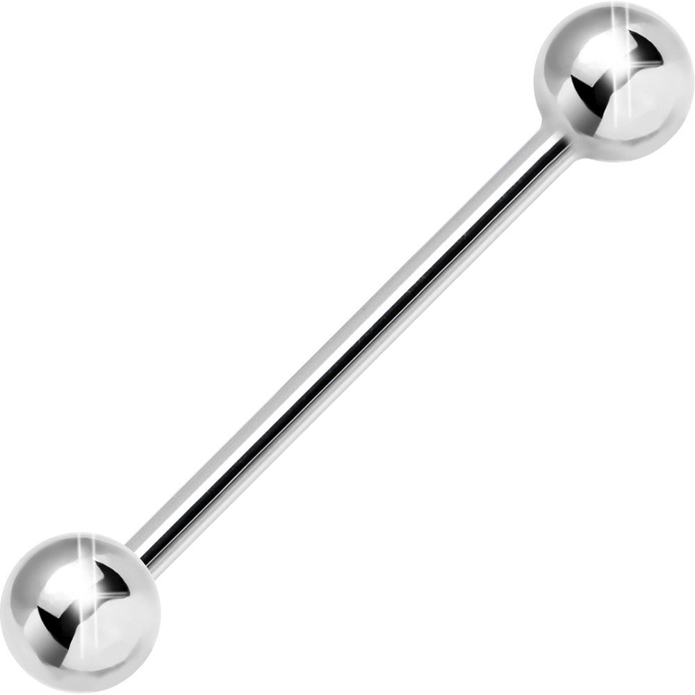 BodyCandy Solid 14k White Gold Straight Barbell 14G 3/4 5mm — lifestyle context