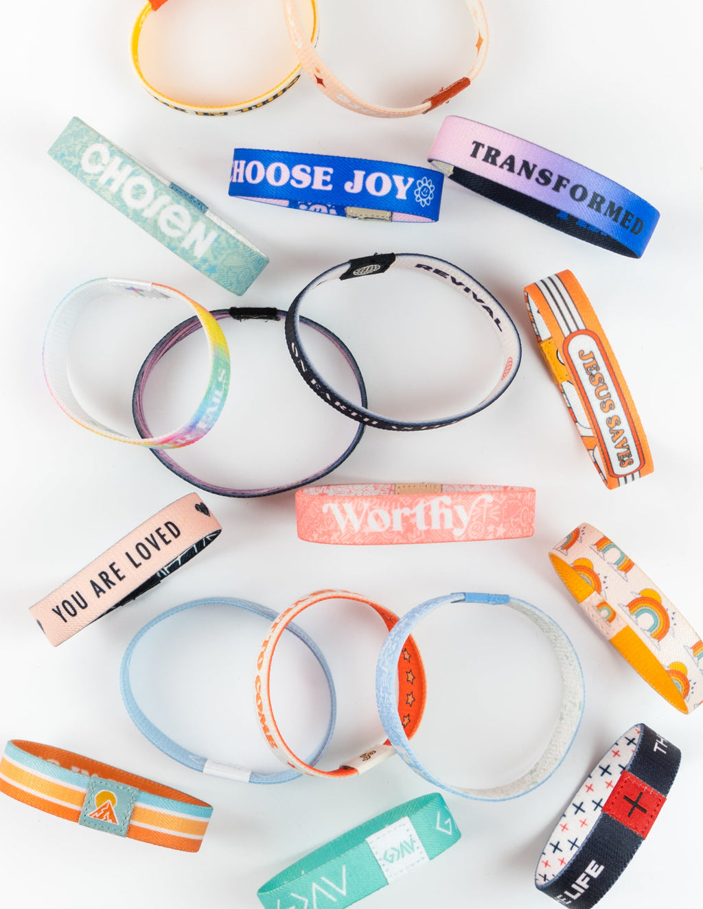 Elevated Faith Mystery Wristband 10-Pack — lifestyle context