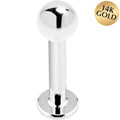 BodyCandy 16G 5/16 14k White Gold Ball Labret Tragus Cartilage — main product shot
