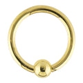 BodyCandy Solid 14k Yellow Gold 14G 9/16 Ball Captive Ring 5mm Ball — main product shot
