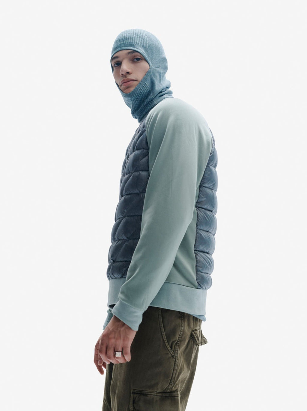 Holden Outerwear Down Crew Sweater - Slate Gray — lifestyle context