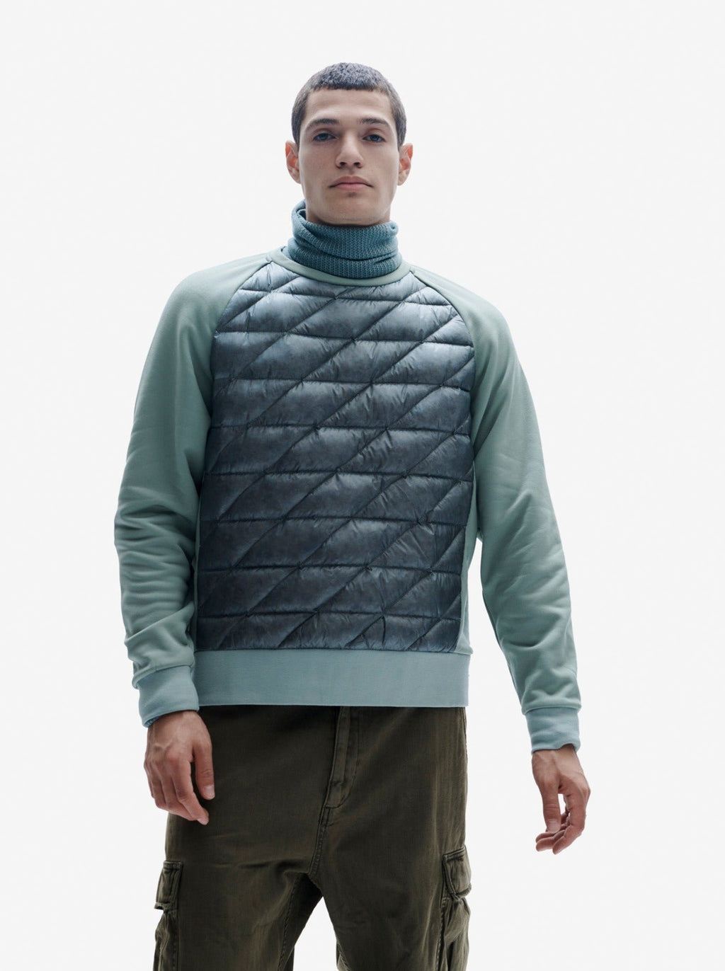 Holden Outerwear Down Crew Sweater - Slate Gray — main product shot