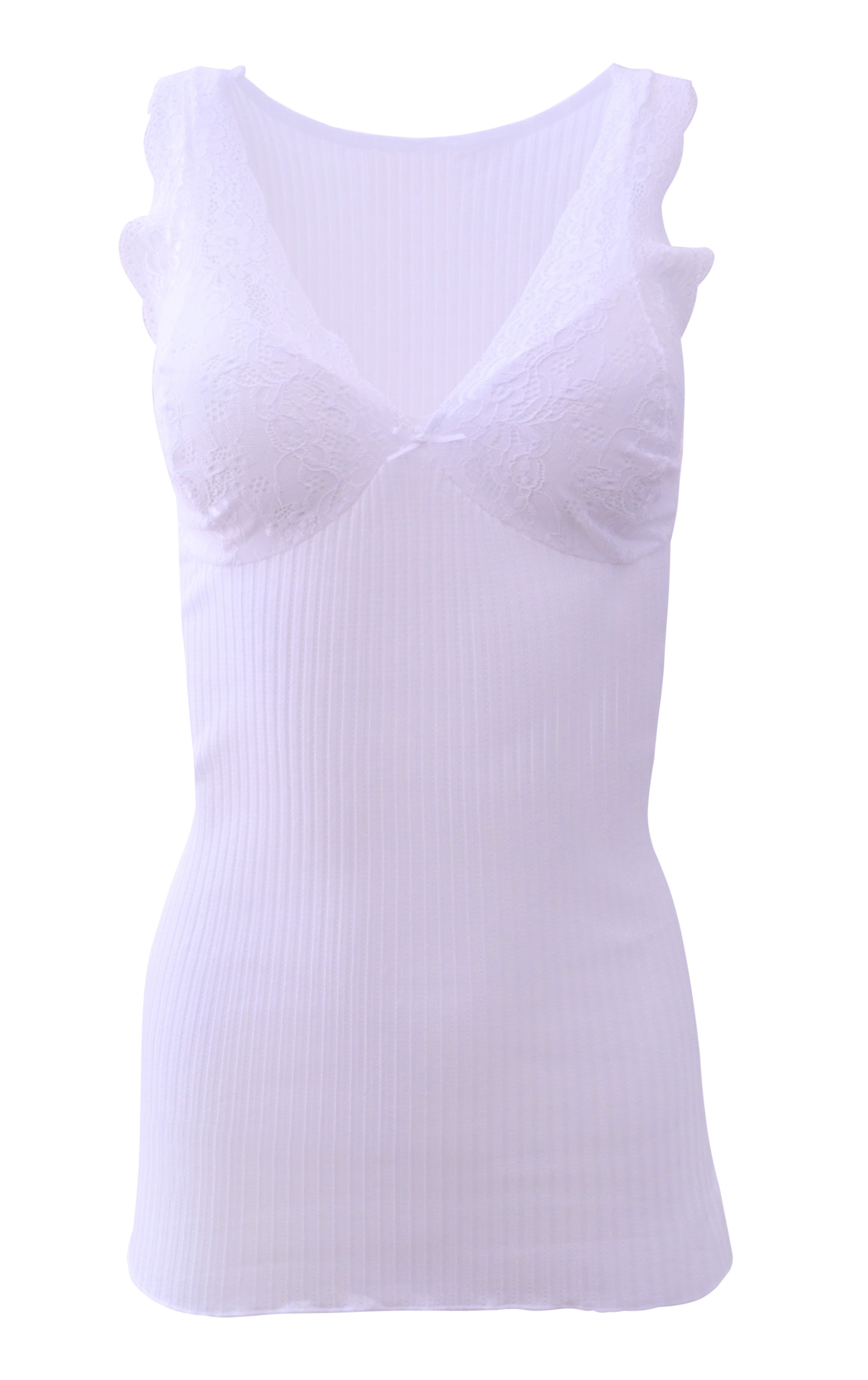tittimitti EGI Luxury 100%"Filo di Scozia Cotton Women's Camisole Tank with Lace Trim. Proudly Made in Italy. — lifestyle con