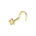 BodyCandy Solid 14k Yellow Gold STAR Nose Ring — main product shot