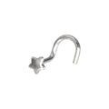 BodyCandy Solid 14k White Gold STAR Nose Ring — main product shot