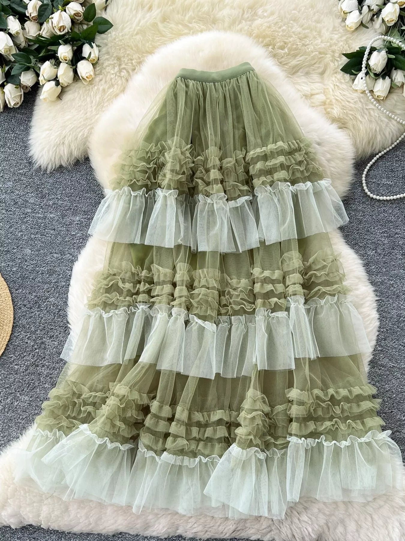 Ruffle Tulle Skirt