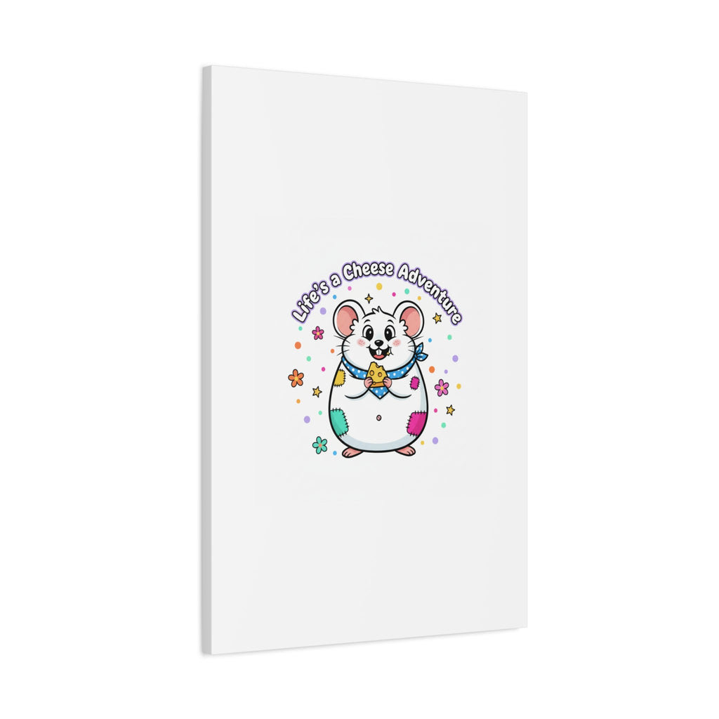 Life's a Cheese Adventure Canvas | Rodent-Core rat art print