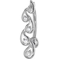BodyCandy 16G Solid 14k White Gold Cubic Zirconia Fancy Journey Belly Ring — main product shot
