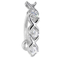 BodyCandy 16G Solid 14k White Gold Top Mount Cubic Zirconia Xoxo Belly Ring — main product shot