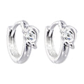 BodyCandy Sterling Silver Cubic Zirconia DOLPHIN Huggy Hoop Earrings — main product shot