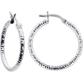 BodyCandy 925 Sterling Silver 3/4 Inch Diamond Cut Hoop Earrings — main product shot