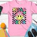 A Blessed Texas Mess Boutique Retro Smiley face Peace Sign ALL Grade Shirts, Grade Teacher, All Grades,… — main product shot