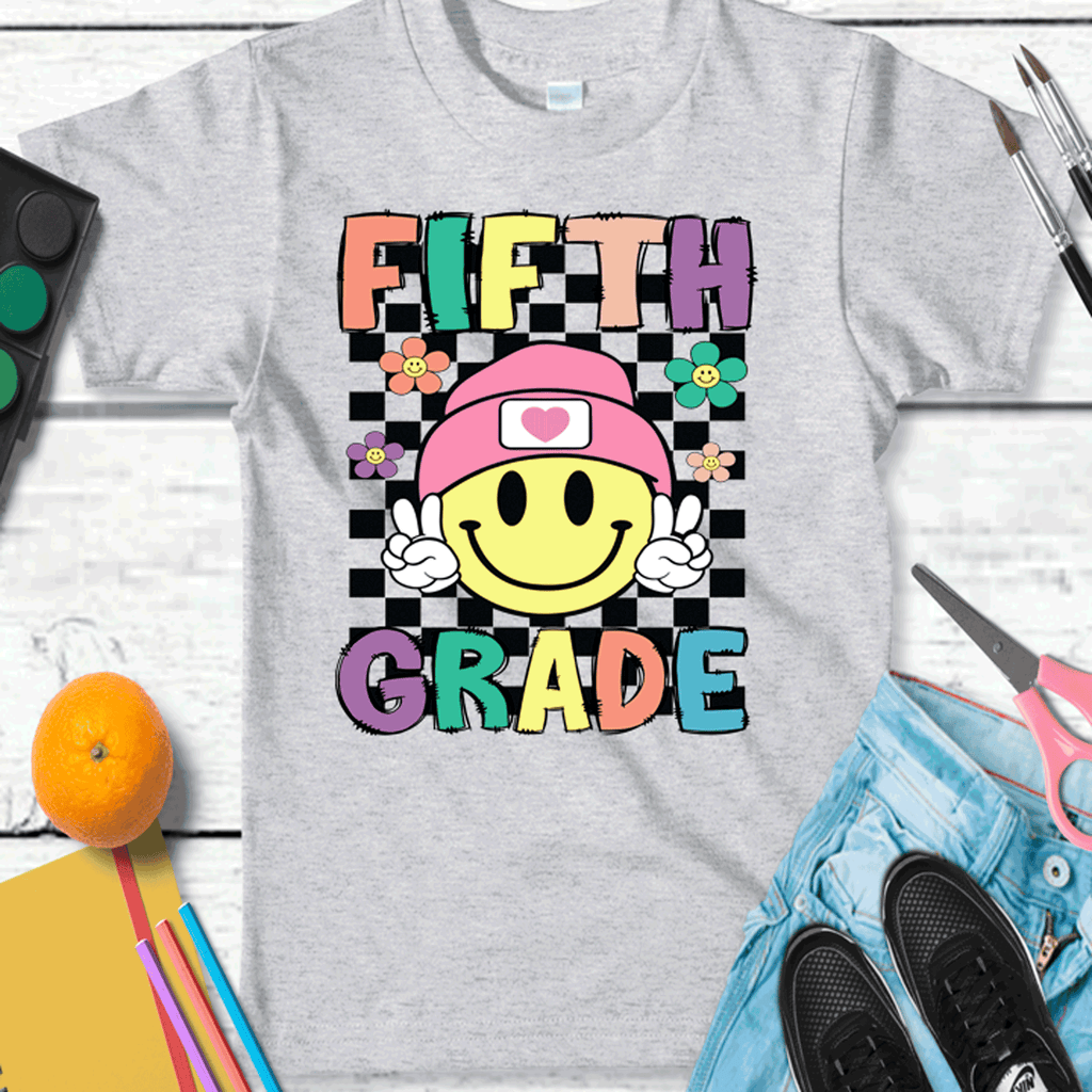 A Blessed Texas Mess Boutique Retro Smiley face Peace Sign ALL Grade Shirts, Grade Teacher, All Grades,… — dtf / graphic shirts category context