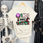 A Blessed Texas Mess Boutique A Blessed Texas Mess Boutique 100% That Witch Halloween Comfort Colors Shirt — main product shot