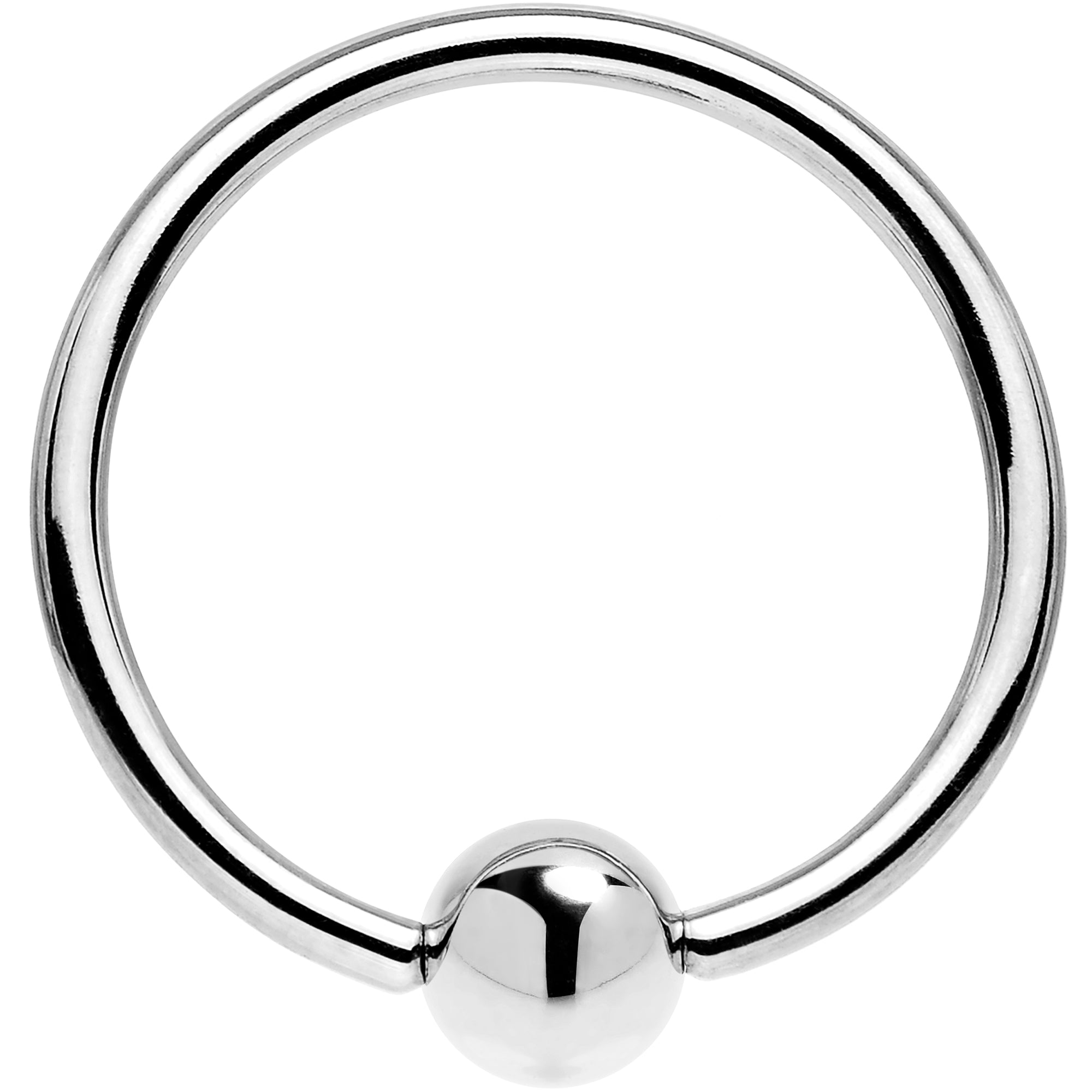 BodyCandy 16G 9/16 Solid 14K White Gold BCR Captive Ring — detail close-up