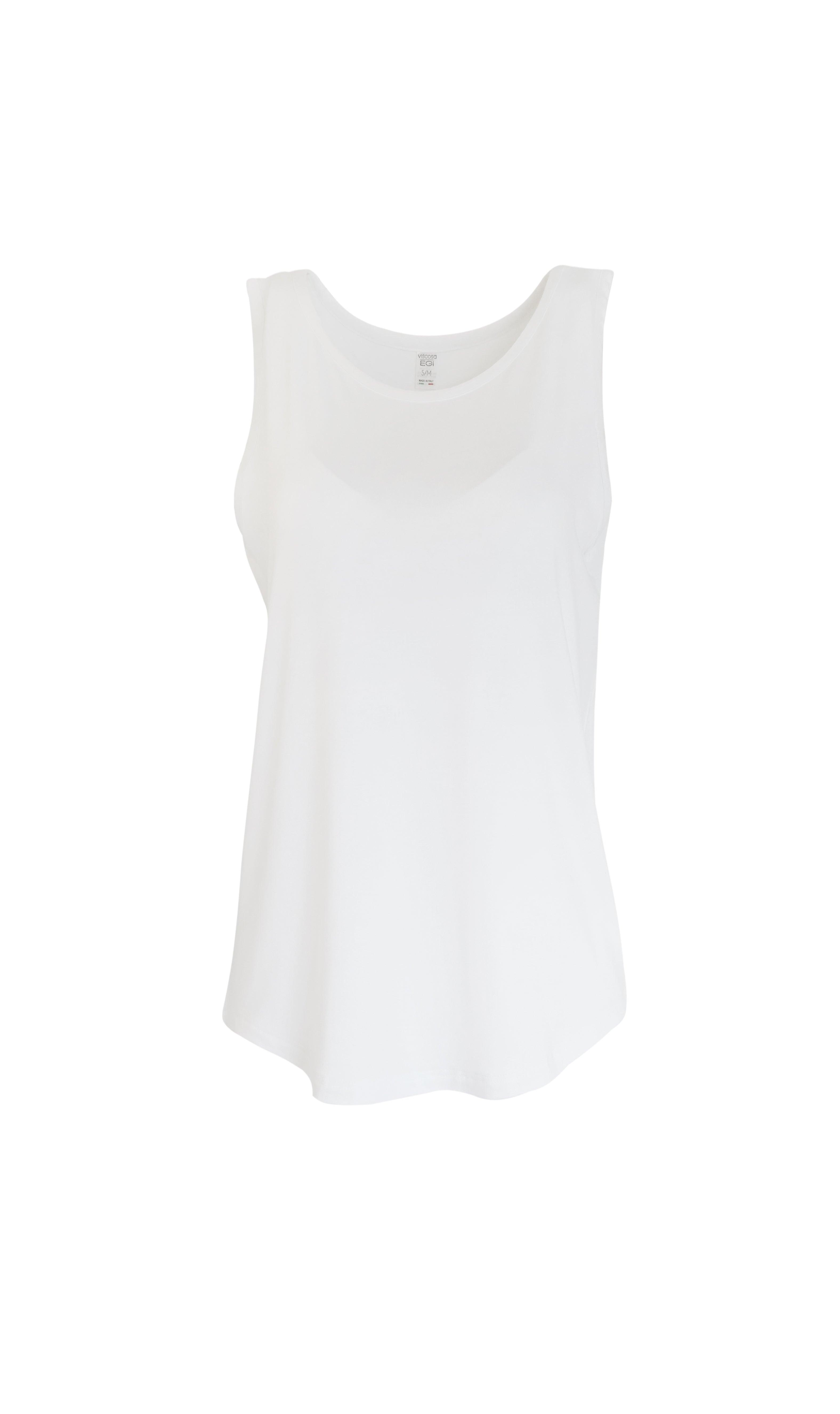 tittimitti EGI Luxury Viscose Women's Tank Top. Proudly Made in Italy. — detail close-up