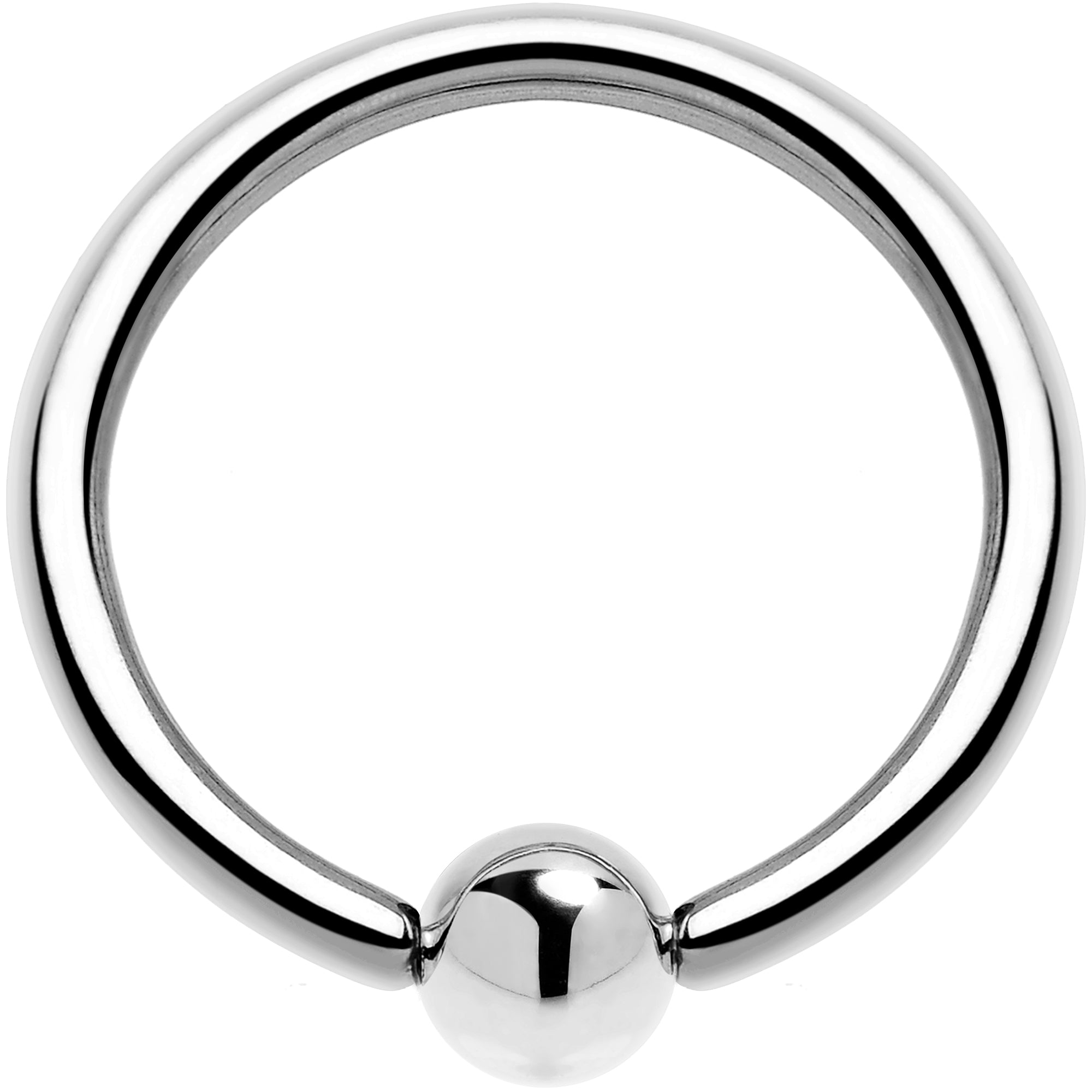BodyCandy 16G 3/8 Solid 14K White Gold BCR Captive Ring — detail close-up