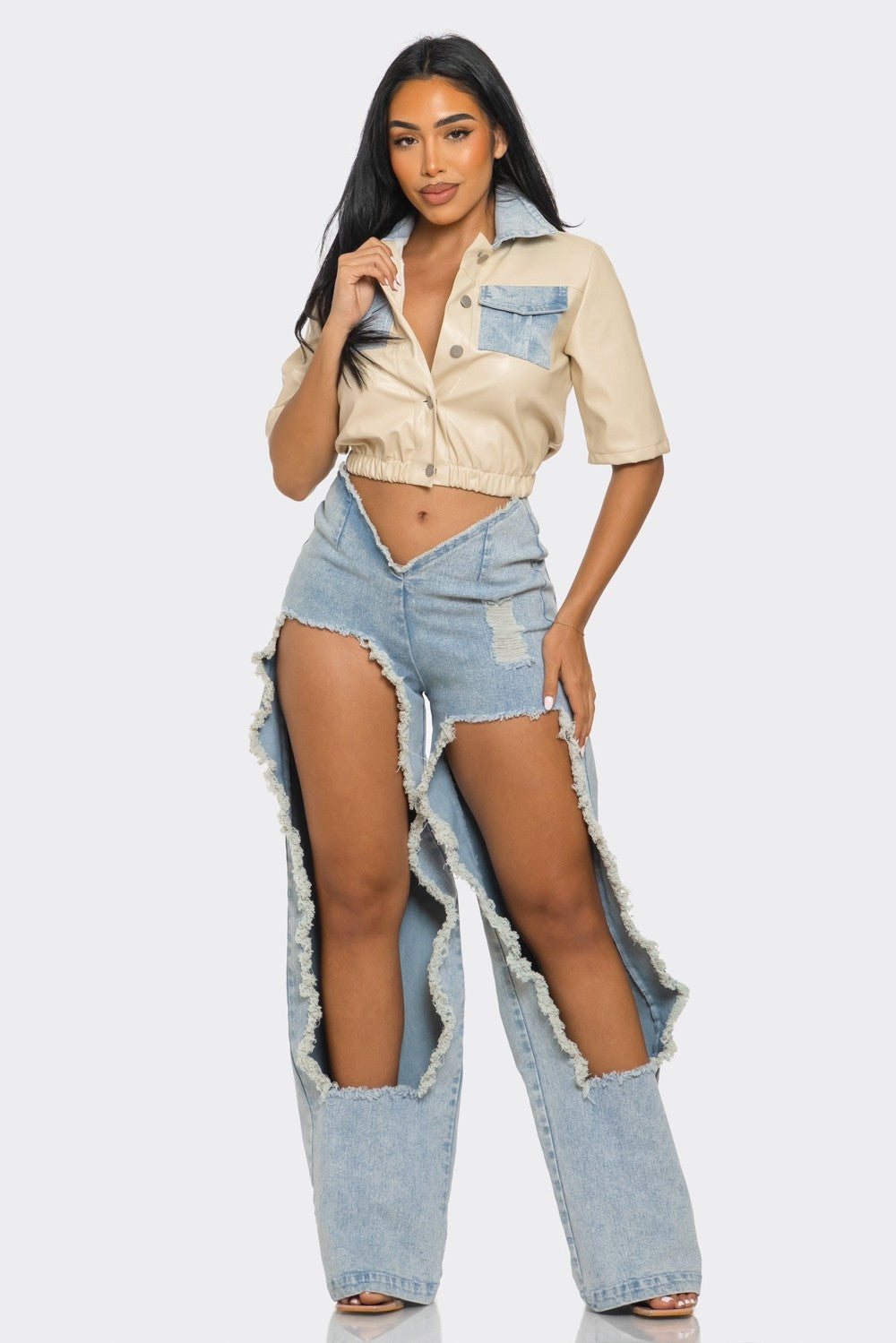 Cochella Reinvented Classic Two-Piece Denim Ensemble