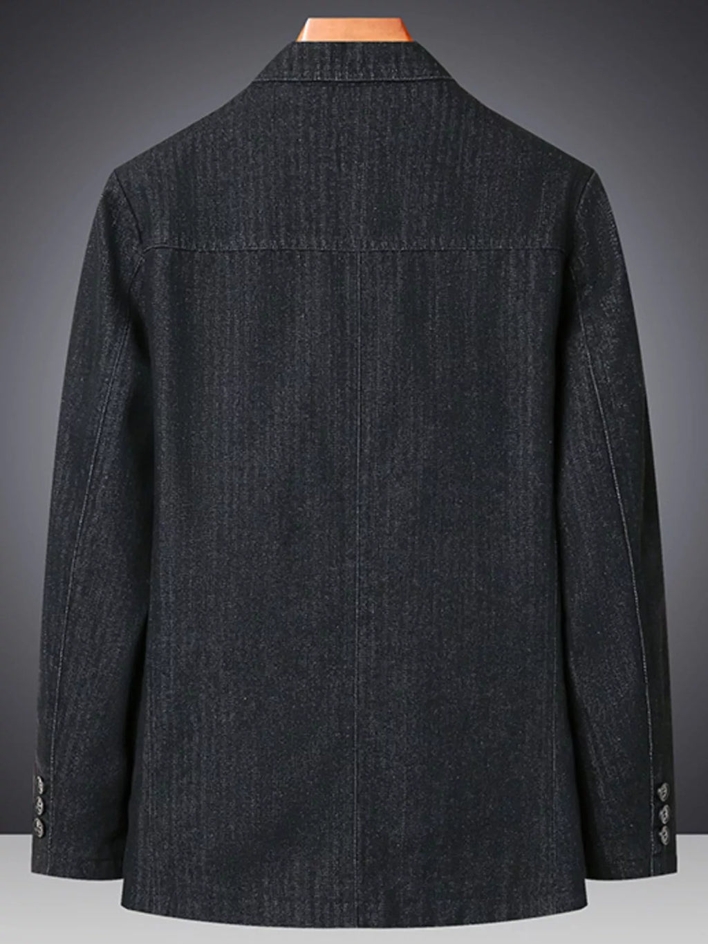 Men's Plus Size Classic Fit Textured Denim Blazer