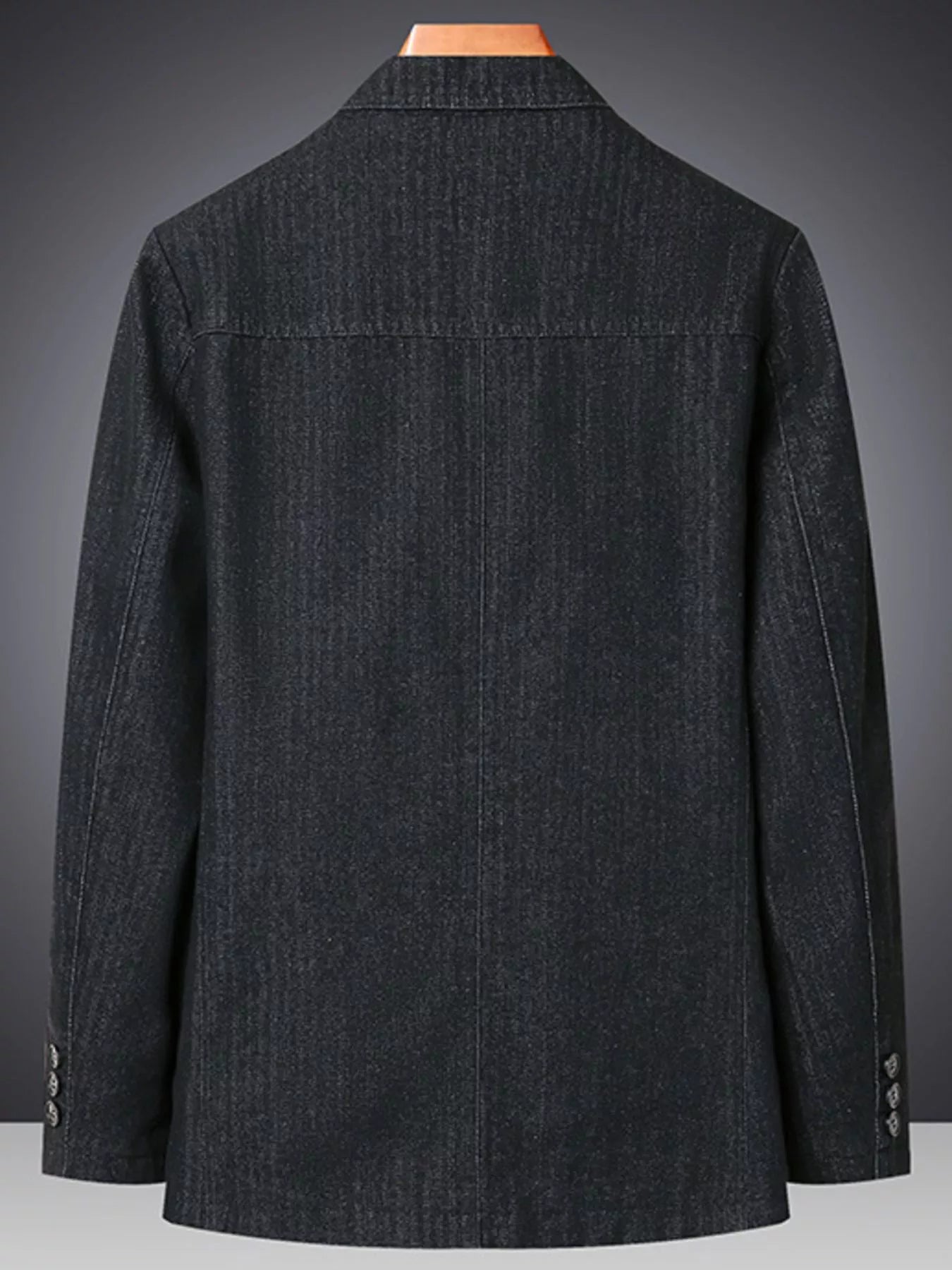 Men's Plus Size Classic Fit Textured Denim Blazer