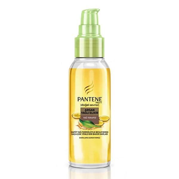Pantene Argan Oil Hair Care Treatment - Nourishing, Lightweight Hair Oil for Damaged Hair, Heat Damage Protection - 3.38 fl oz