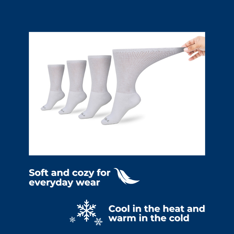 DSC Women's Ultra-Soft Upper Calf Diabetic Socks (4 Pair) — product on model