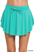 Zenana Ruffle Hem Tennis Skirt With Hidden Inner Pockets