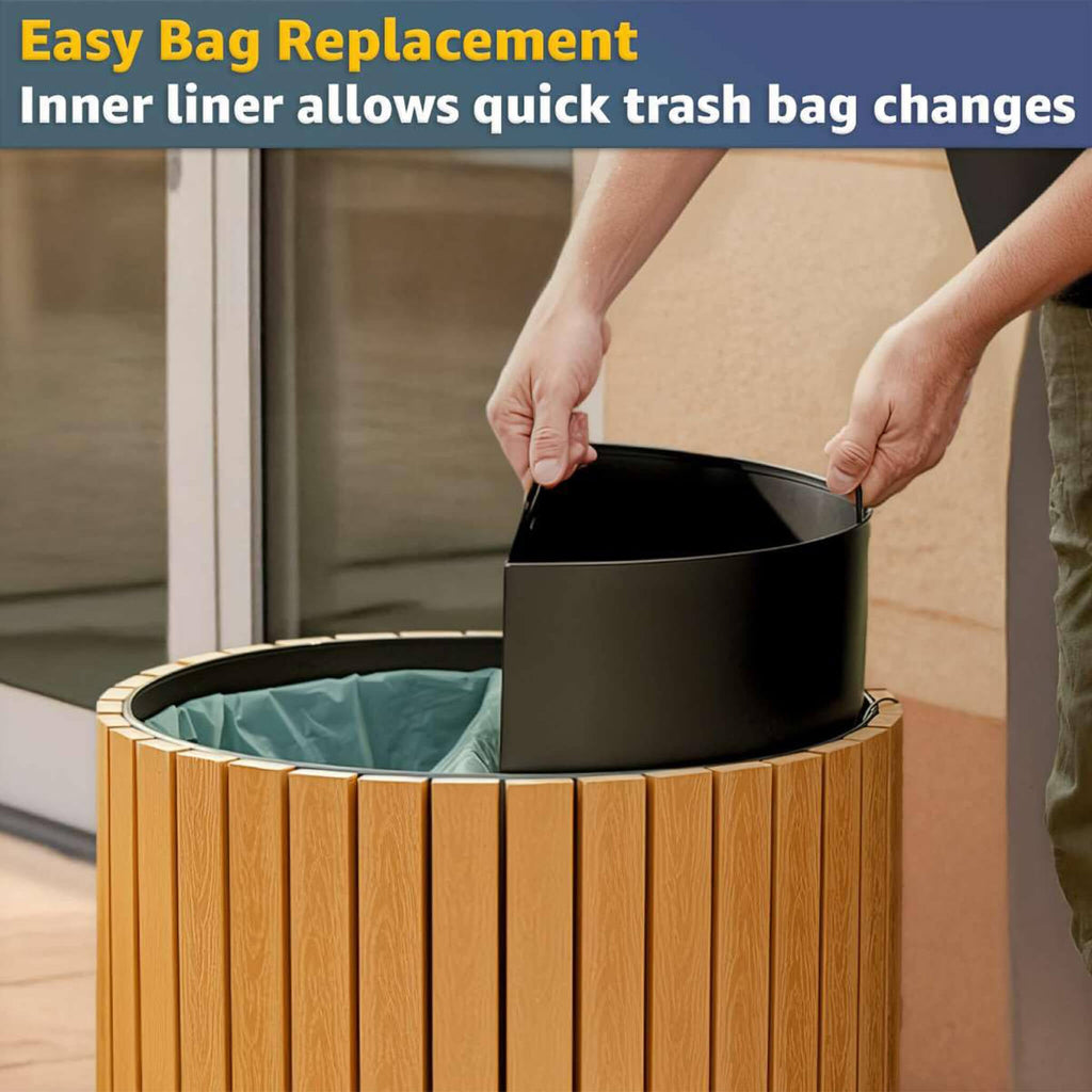 22-Gallon Heavy-Duty Commercial Outdoor Round Two-Stream Trash Can (SAK59821) – SAKSBY WHOLESALE, view 3