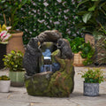 [CLEARANCE] Alora 22-Inch Weather-Resistant Outdoor Bears On A Log Floor Fountain With LED Lights (SAK77651) – SAKSBY WHOLESA