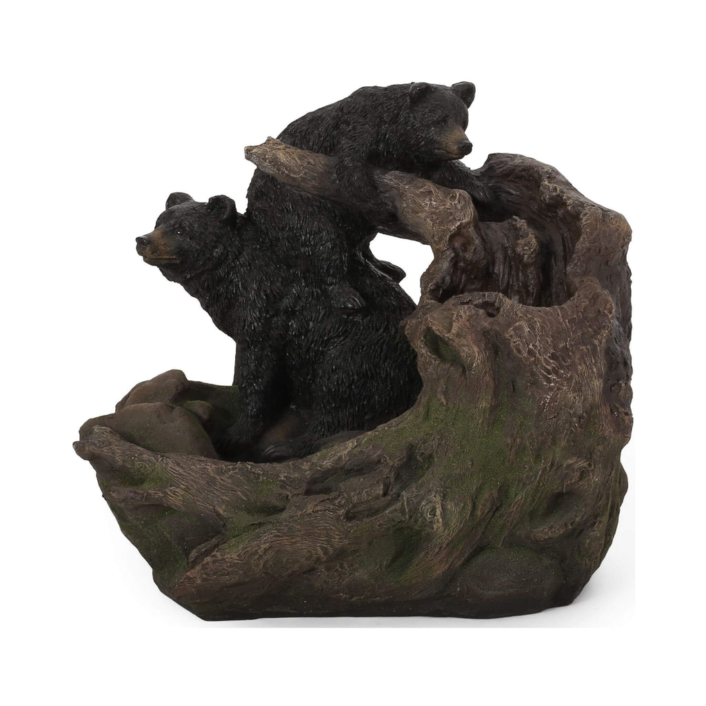 [CLEARANCE] Alora 22-Inch Weather-Resistant Outdoor Bears On A Log Floor Fountain With LED Lights (SAK77651) – SAKSBY WHOLESA