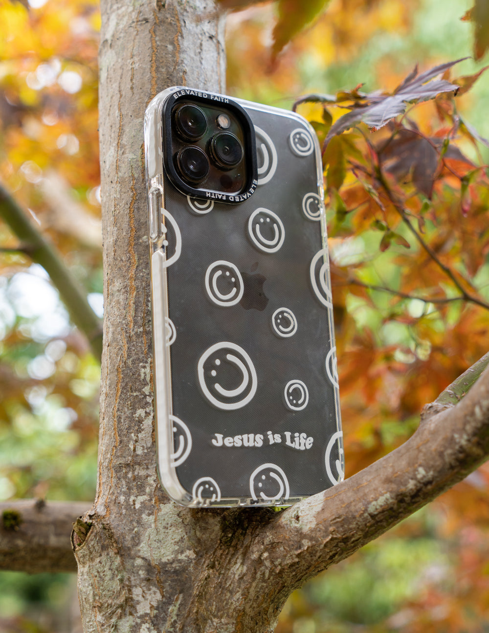 Elevated Faith Jesus is Life Phone Case — in-use photo