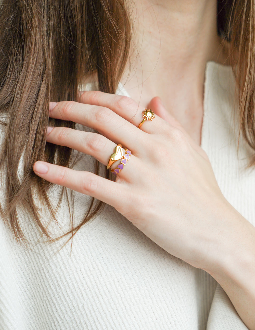 Elevated Faith Gold Sunset Ring — side view