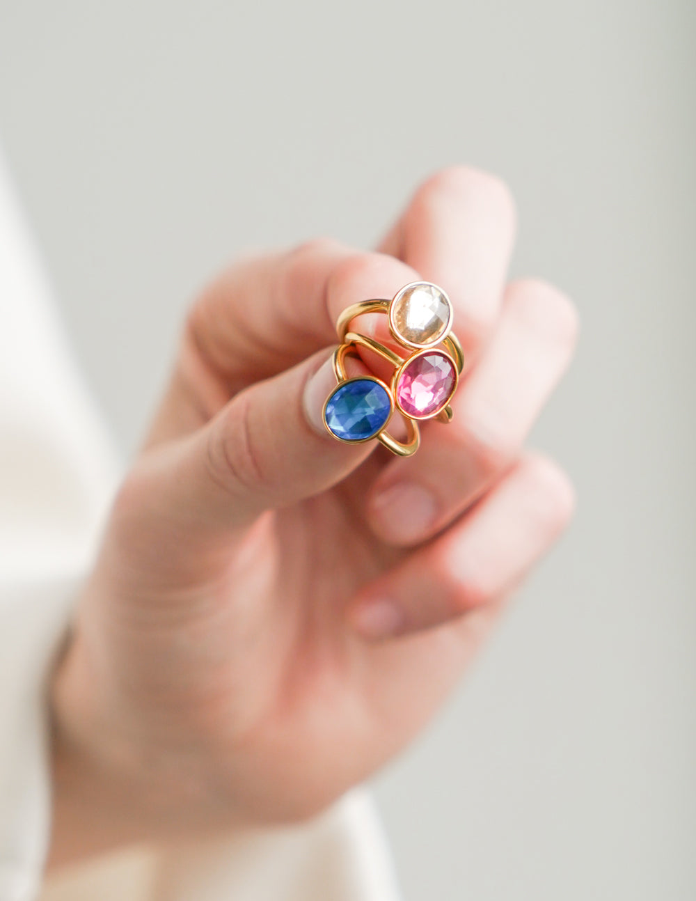 Elevated Faith Ocean Blue Gemstone Ring — detail close-up