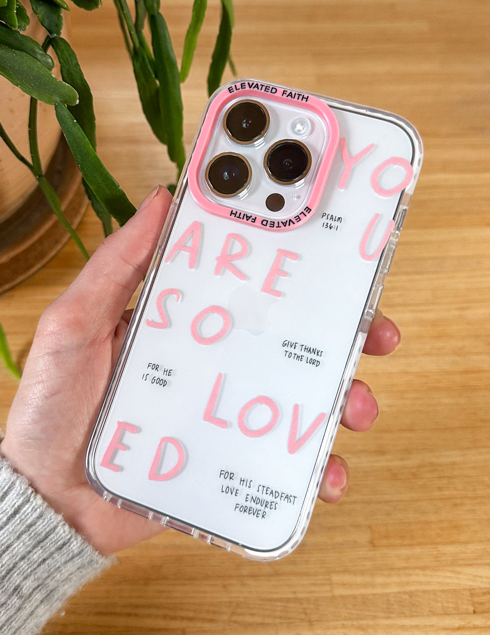 Elevated Faith You Are So Loved Phone Case — in-use photo