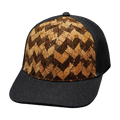 The Heartbeat Brand Blank 6 Panel Hat — Cork Charcoal Gray (Unisex) — main product shot