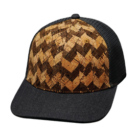 Blank 6 Panel Hat — Cork Charcoal Gray (Unisex)