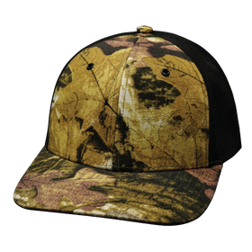 Blank 6 Panel Hat — Maple Leaf Camo / Black (Unisex)