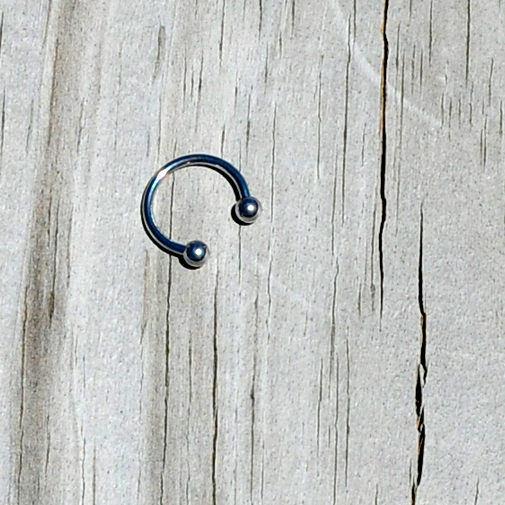 BodyCandy 16G 5/16 Stainless Steel Horseshoe Circular Barbell — lifestyle context