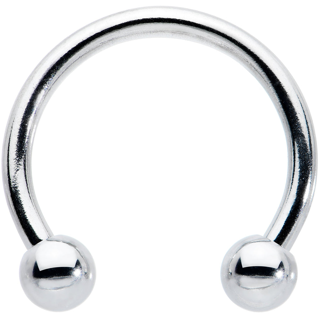 BodyCandy 16G STEEL HORSE SHOE Circular Barbell 3/8 3mm — main product shot