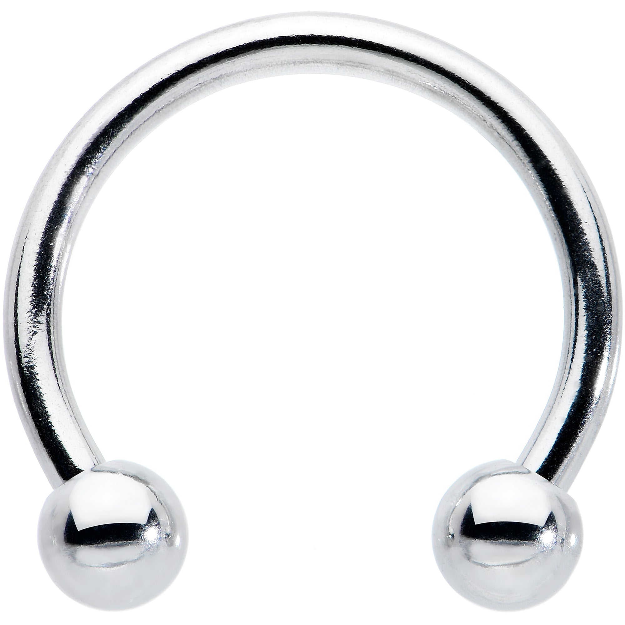 BodyCandy 16G STEEL HORSE SHOE Circular Barbell 3/8 3mm — main product shot