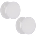 BodyCandy 9/16 White Acrylic Saddle Plug Set — main product shot