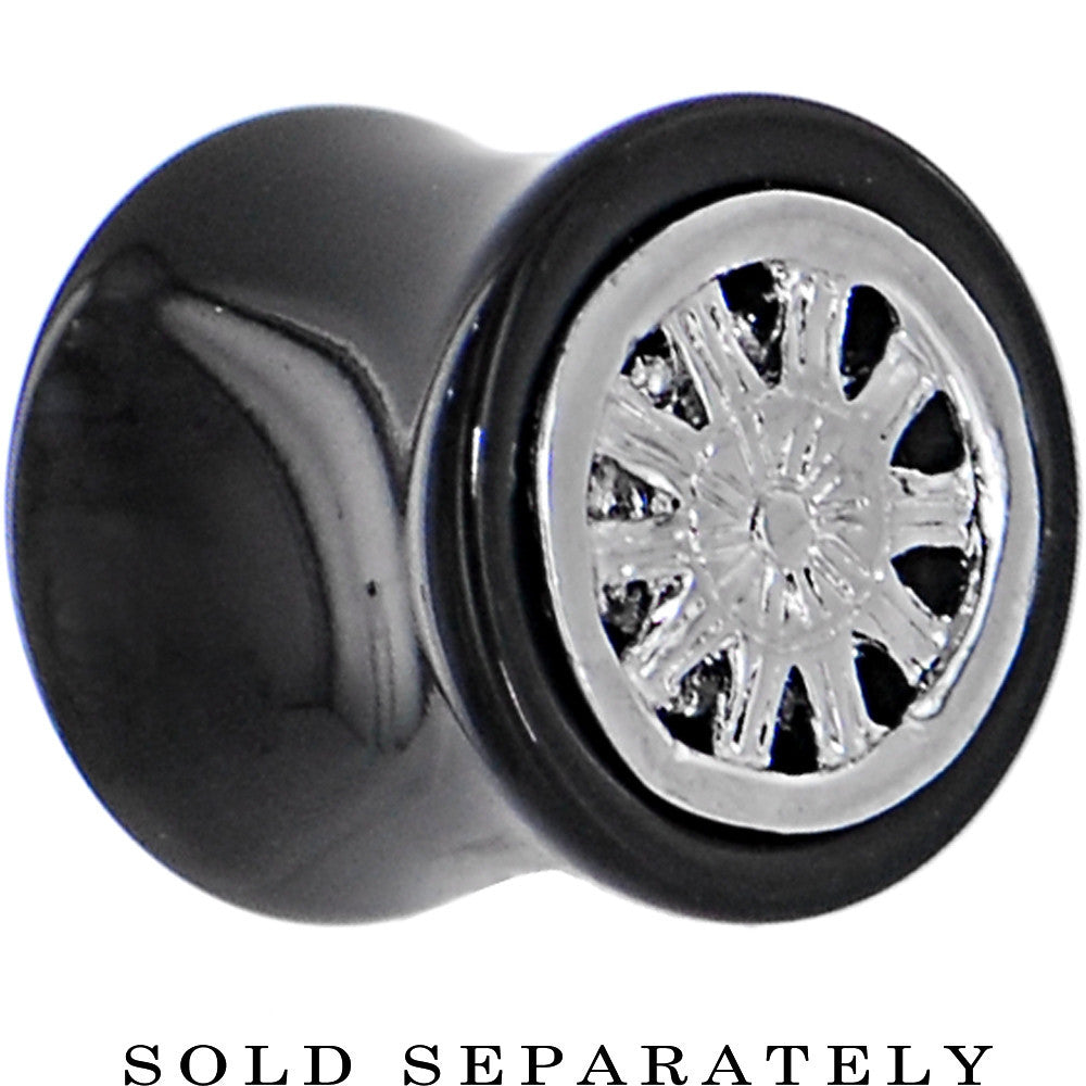 BodyCandy 1/2 Black Acrylic WHEEL FRAME Saddle Plug — main product shot