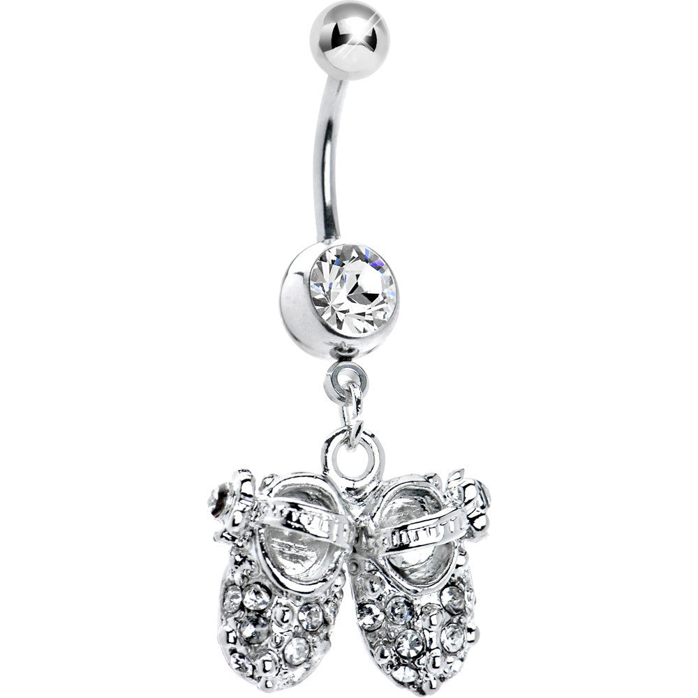 BodyCandy Crystalline Jeweled Baby Shoes Belly Ring — main product shot