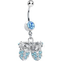 BodyCandy Aqua Jeweled Baby Shoes Belly Ring — main product shot
