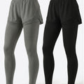 MyClosetAid 2pcs Faux 2pcs Athletic Pants Color-block Design with Built-in Pockets — flat-lay composition