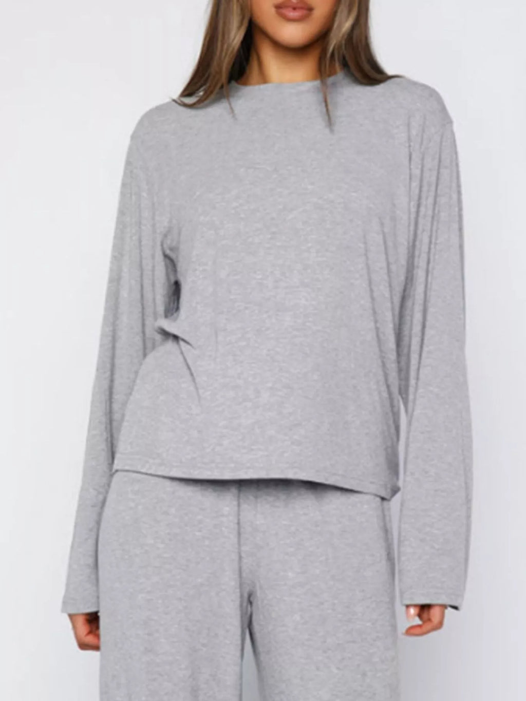 Relaxed Fit Long Sleeve Top and Pants Set